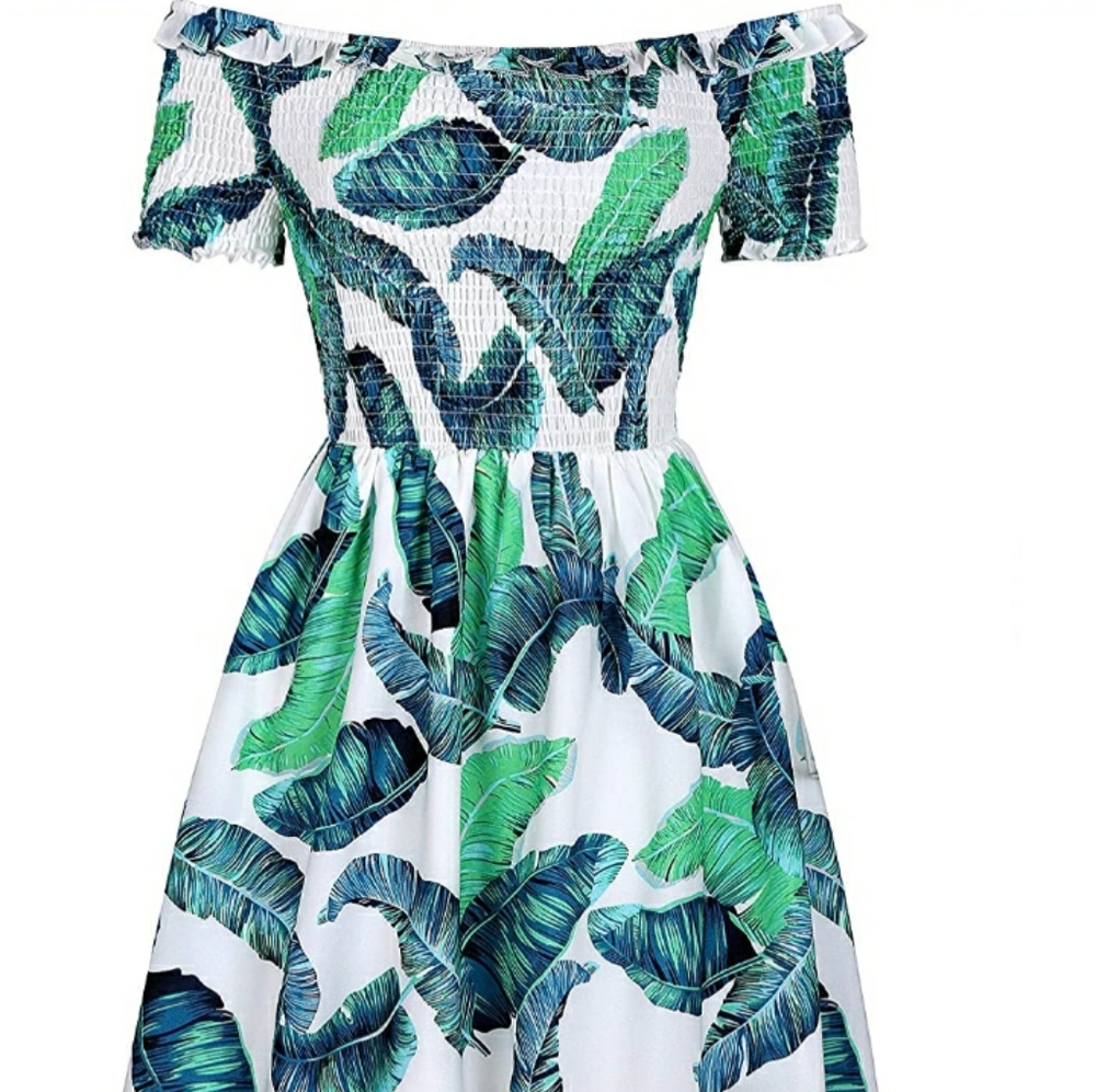High Low Off Shoulder Dress, L
